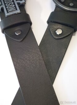 Luxusní kožený opasek s přezkou MOTO GUZZI - nový, nepoužitý - 2