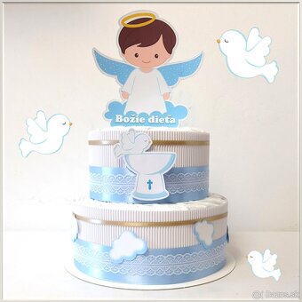 Plienková torta MODRÝ ANJELIK - 2