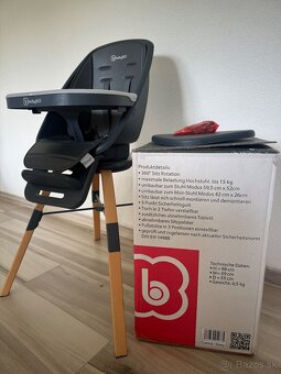 Jedálenská stolička CAROU 360° Grey - 2