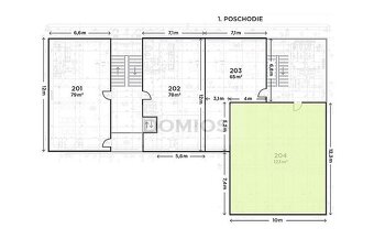 Klim. obchodné priestory (122,50 m2, 1. p., parking, KE-J) - 2