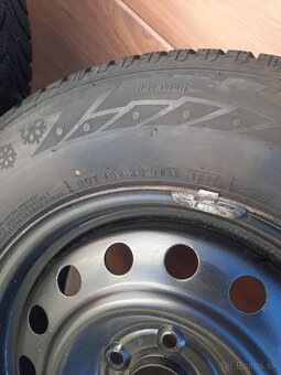 Predám zimné pneumatiky s plech. diskami - 2