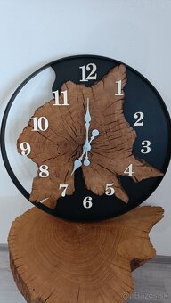 Drevo Dub Orech Nástenné hodiny - 2