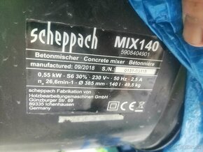 Predam miesacku Scheppach Mix 140 - 2