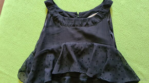 Volánikové šaty čierne veľkosť 158 - 2