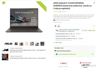 ASUS Zenbook S 14 OLED s Intel Core Ultra 7 – TOP STAV - 2