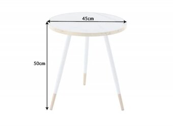 Konferenčný stolík Paris 45 cm biely - 2