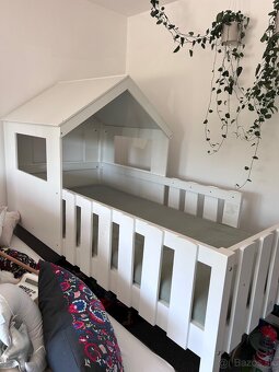 Posteľ domček vyvýšená - 2