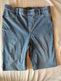 Dámske modré elastické skinny džínsy - 2
