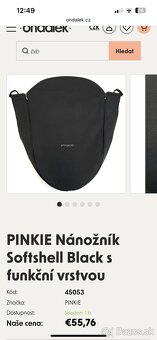 Nánožník Pinkie softshell black - 2