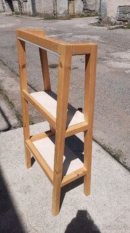 Drevený policový regál – ručne robený, stabilný - 2