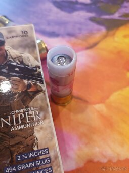 Predám brokové strelivo American Sniper,12/70 super slug - 2