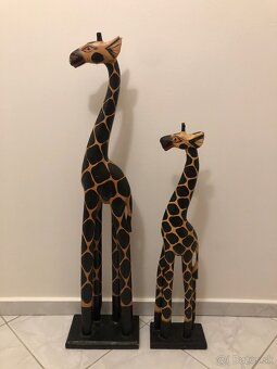 Drevené Žirafy 2ks - 90’ roky - 2