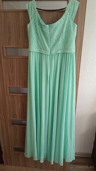 Spoločenské šaty mentolové 46 - 2
