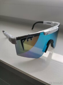 Športové slnečné okuliare Pit Viper (biele-modré sklo) - 2