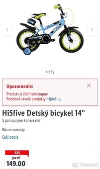 Detský bicykel 14" - 2