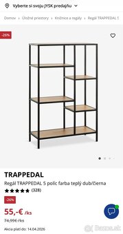 Predám kovový regál Jysk 3ks - 2