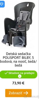 Detská sedačka na bicykel - 2
