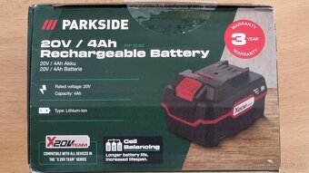 Akumulátor Parkside X20V Team 4Ah - 2