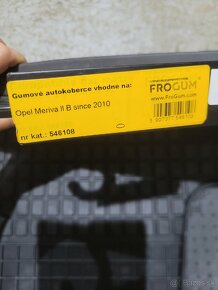 Rezervovane - Gumene rohoze opel meriva - 2