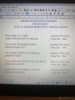 Iveco Daily, DAF, Nissan brzdové kotouče Ferodo - 2