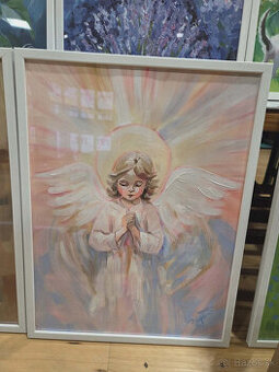 Akryl na akvarelovom papieri,ramik 30x40cm,motív : Anjel - 2