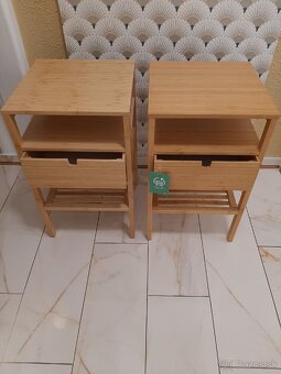 Skrinka ikea nordkisa 40x40cm bambus nocny stolik - 2