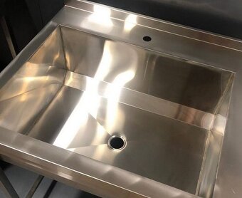 Nerezový umývací stôl, stôl s drezom - 2