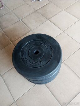 Plastové/cementové závažia INSPORTLINE CEM 2 x 15 kg - 2