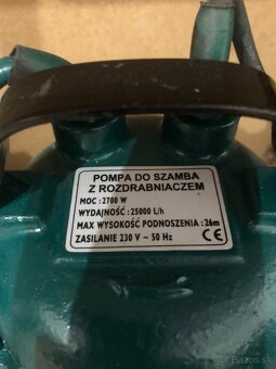 Kalové čerpadlo s plávakom - 2