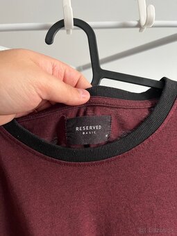 Pánske Tričko Reserved Basic Bordové Veľkosť M - 2