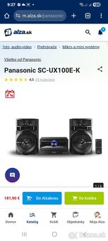 Hi-Fi veža Panasonic SA-UX100 300w RMS komplet - 2