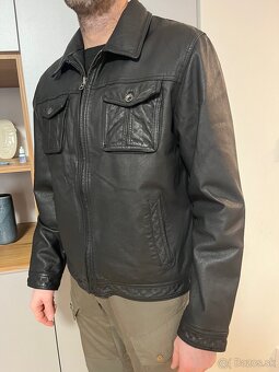 Predám koženú elegantnú bundu ako nová, veľkosť XL - 2