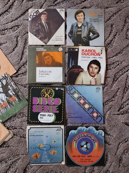 Hromada malých vinylových gramofonových desek - 2