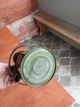Stará vojenská bunkrová petrolejová lampa MEVA 863V - 2