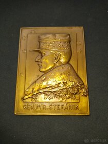 Medaila plaketa Štefánik. - 2