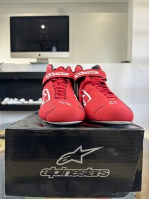 Alpinestars topánky buty  tech-1 k shoes red white - 2