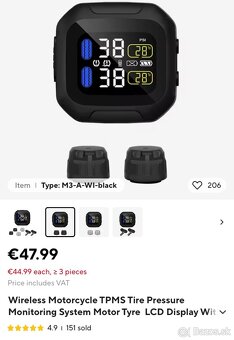 Predám snímače tlaku a teploty pneumatik - 2