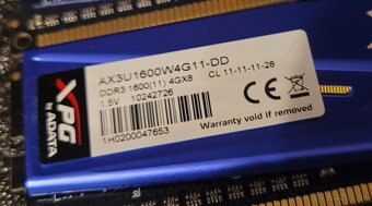 Predám pamäte DDR3 16GB / A-DATA XPG / 1600 Mhz - 2