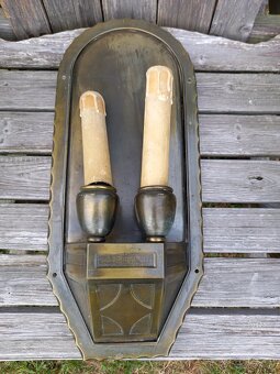 mosadzná nástenná lampa-svietidlo - 2