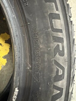 Predam letne pneu BRIDGESTONE 215/55 R17 karoq, tiguan - 2