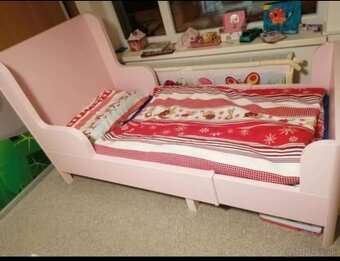 Detská rastúca posteľ IKEA ružová - 2