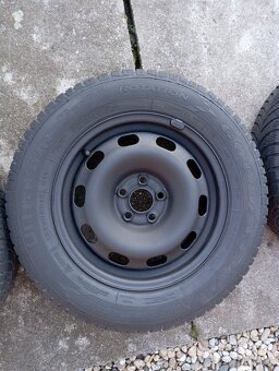 5x100 r15 plechové disky +pneumatiky - 2