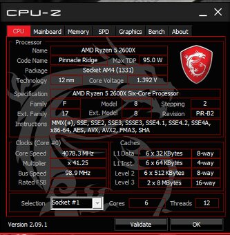 AMD Ryzen 5 2600X - 2