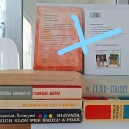 Knihy-učebnice SJ, RJ, NJ, matematika, slovníky - 2