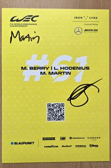 Iron Lynx Mercedes AMG originální autogramy na autogramkartě - 2