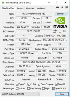 MSI Nvidia GTS 450 1GB GDDR5 - 2