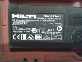 Hilti razovy utahovak SIW 22T-A - 2