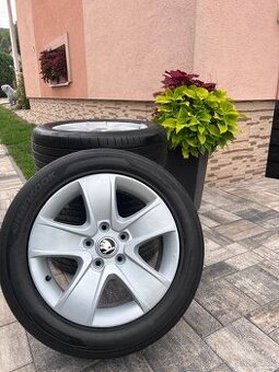 Škoda Original Disky Elektrony 5x112 r16 + letne pneumatiky - 2