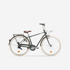 Mestský bicykel elops 520 s vysokým rámom kaki - 2