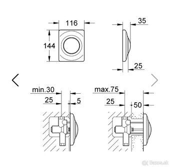 Ovládacie tlačidlo GROHE SURF 37018SH0 - 2